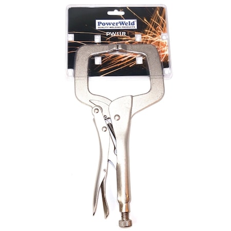 Powerweld Locking C-Clamps with Standard Tips, 11" PW11R